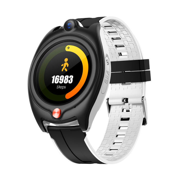 Montre connectée enfant Ronde noir blanche sport